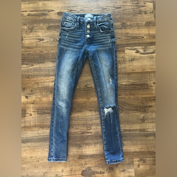 KanCan Blue Distressed Skinny Jeans - Picture 1 of 3